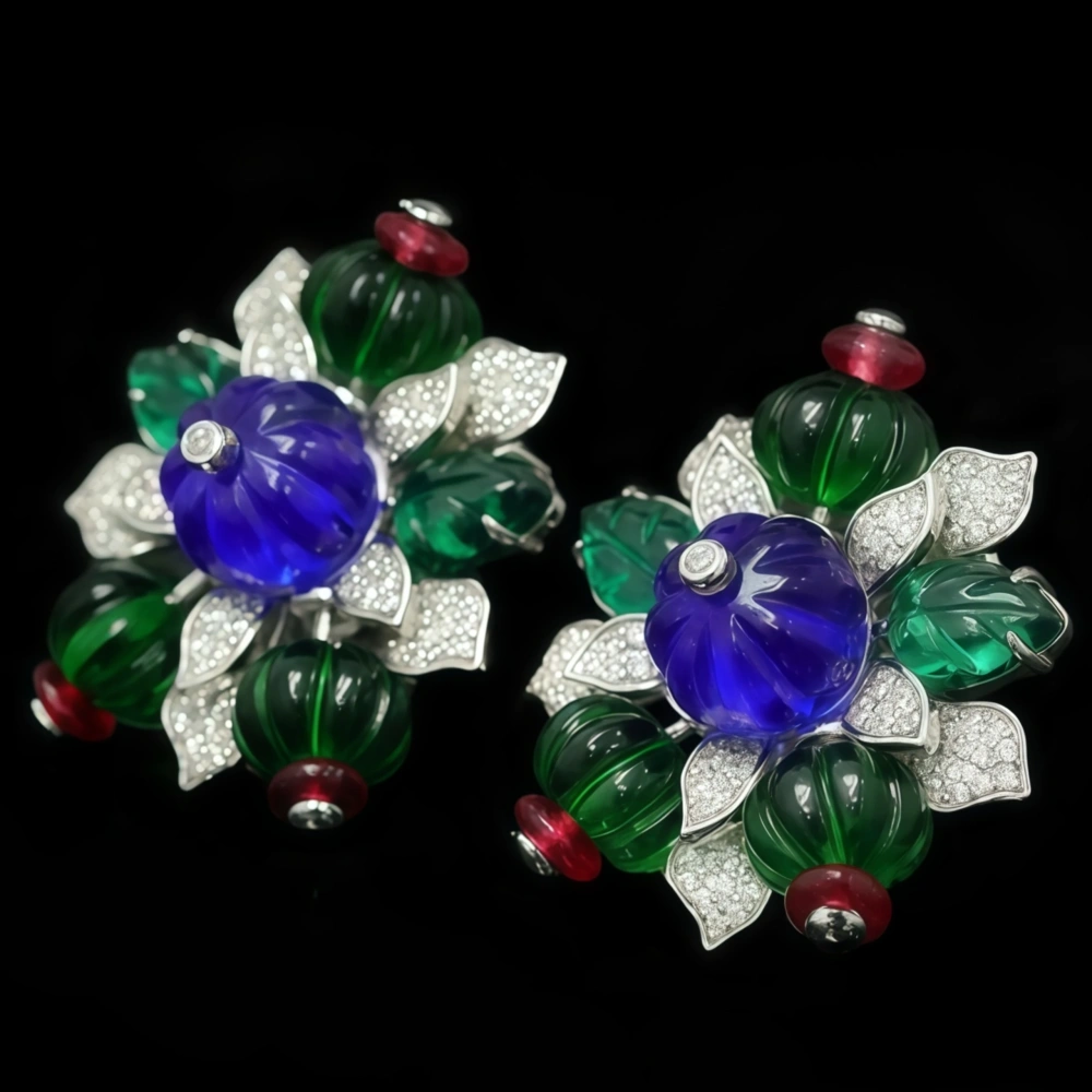WINKIN WINSIN Brand MST Tutti Frutti 925 Silver Hot Selling High-Quality Women Earrings High Carbon Diamond Fruit Sachet Earring