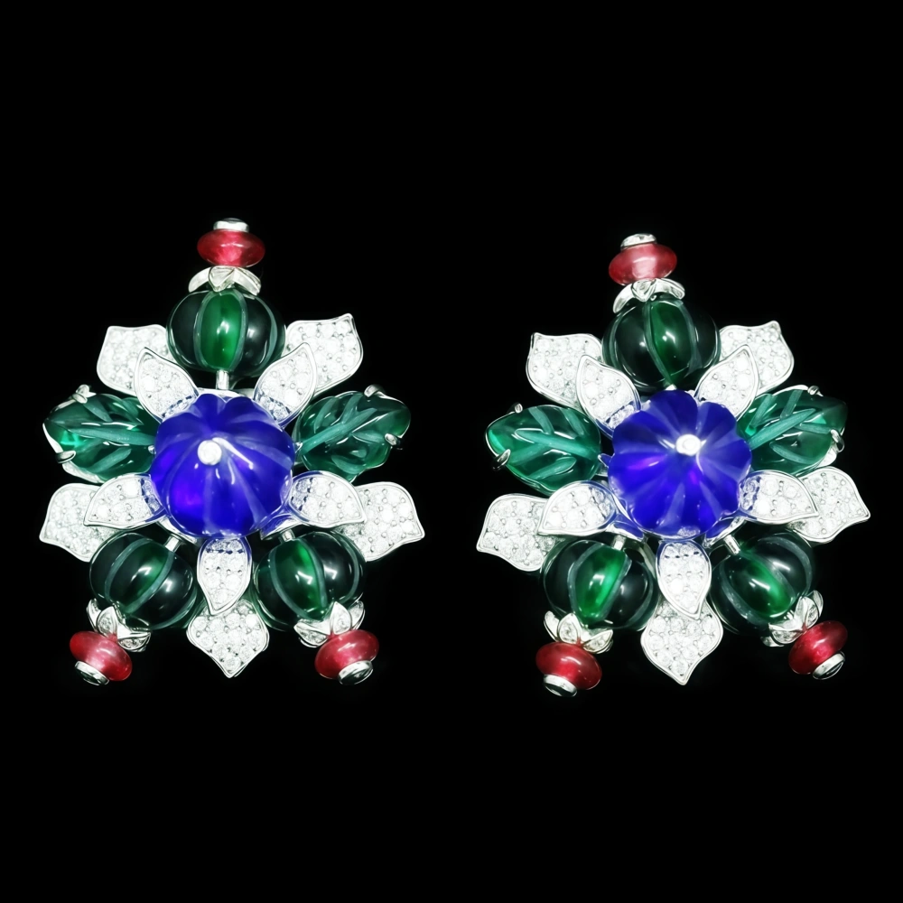WINKIN WINSIN Brand MST Tutti Frutti 925 Silver Hot Selling High-Quality Women Earrings High Carbon Diamond Fruit Sachet Earring