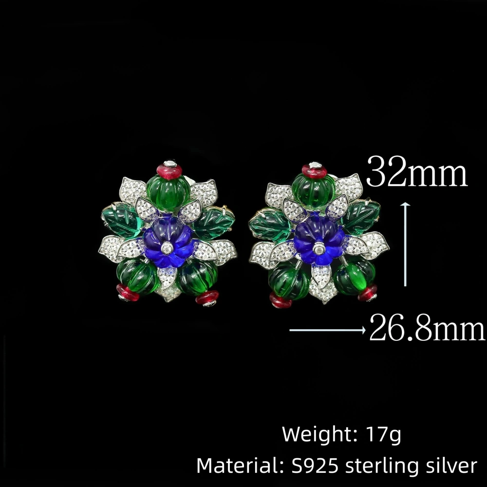 WINKIN WINSIN Brand MST Tutti Frutti 925 Silver Hot Selling High-Quality Women Earrings High Carbon Diamond Fruit Sachet Earring