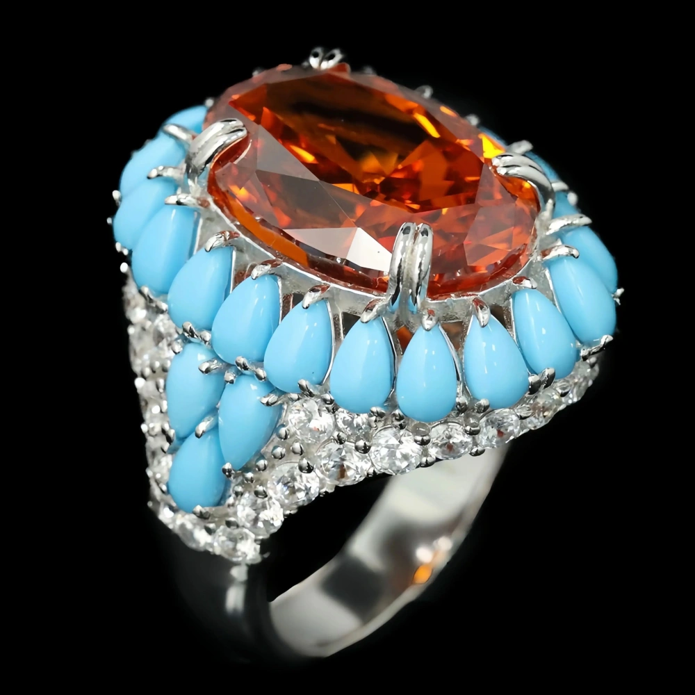 WINKIN WINSIN Brand MST Tutti Frutti 925 Sterling Silver Rings For Women High Carbon Diamond Flower Candy Colorful Ring Jewelry