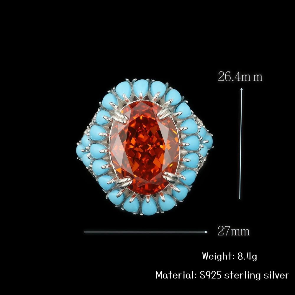 WINKIN WINSIN Brand MST Tutti Frutti 925 Sterling Silver Rings For Women High Carbon Diamond Flower Candy Colorful Ring Jewelry