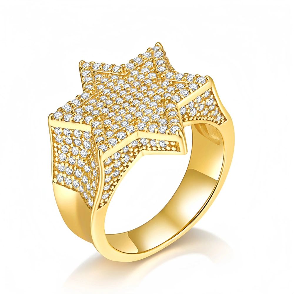 Veeie Veein Five-Pointed Star Moissanite Ring high quality GRA Certificate S925 Trendy Shaped Fashion Women Ring Jewelry