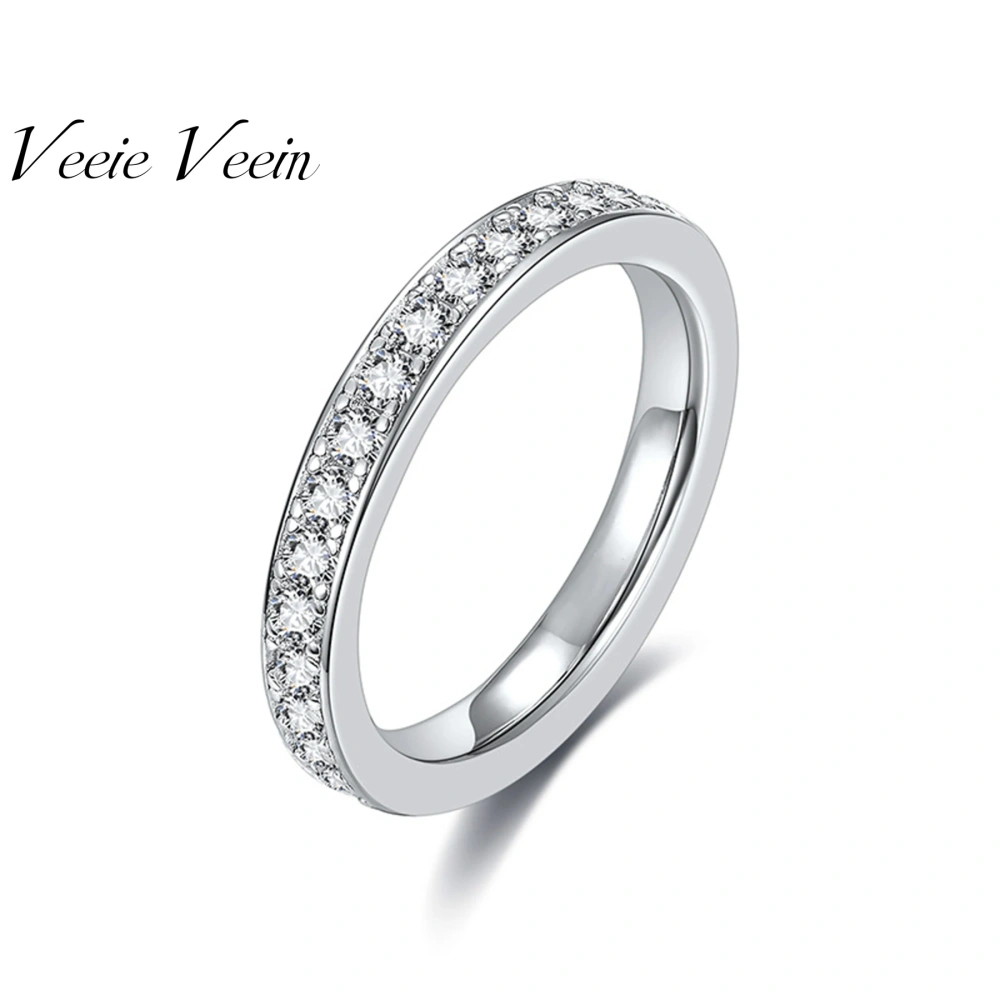 Veeie Veein Luxury Brand S925 Sterling Silver Ring With Moissanite Starry Sky Ring Women'S Volleyball Ring Jewelry