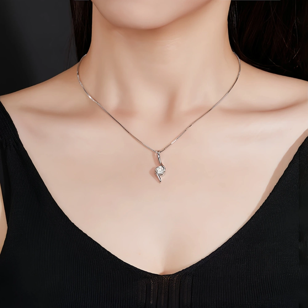 Veeie Veein Luxury Brand Real 925 Sterling Silver Necklace Pendant Moissanite Diamond Collar Necklace Pendants For Women Jewelry