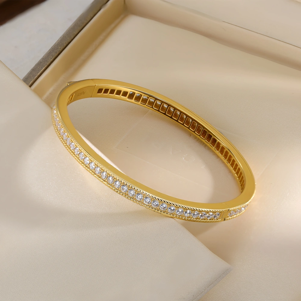 Mushan Luxury Bran High Quality Bestseller S925 Pure Silver Single-Row Diamond Starry Sky Bracelet Clasp Bracelet Jewelry