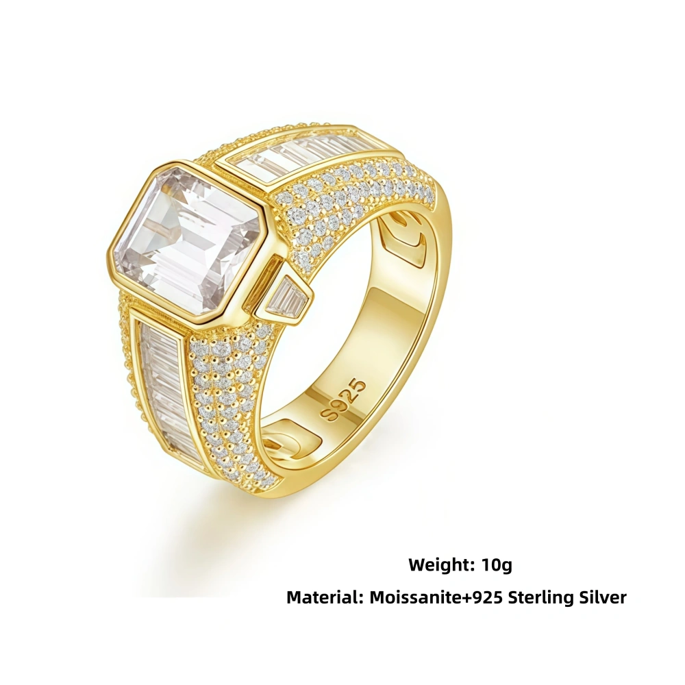 Veeie Veein Luxury Brand Newest S925 Sterling Silver Ring Men'S Niche Ring Moissanite GRA Certificate Ring Accessory