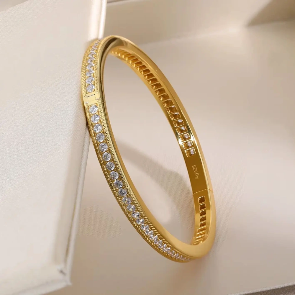 Mushan Luxury Bran High Quality Bestseller S925 Pure Silver Single-Row Diamond Starry Sky Bracelet Clasp Bracelet Jewelry