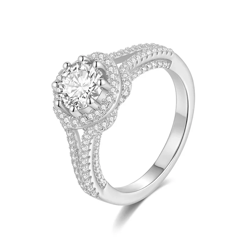 Veeie Veein Luxury Brand S925 Sterling Silver Ring Is Niche And Light Luxury Wedding GRA Certificate Ring Jewelry