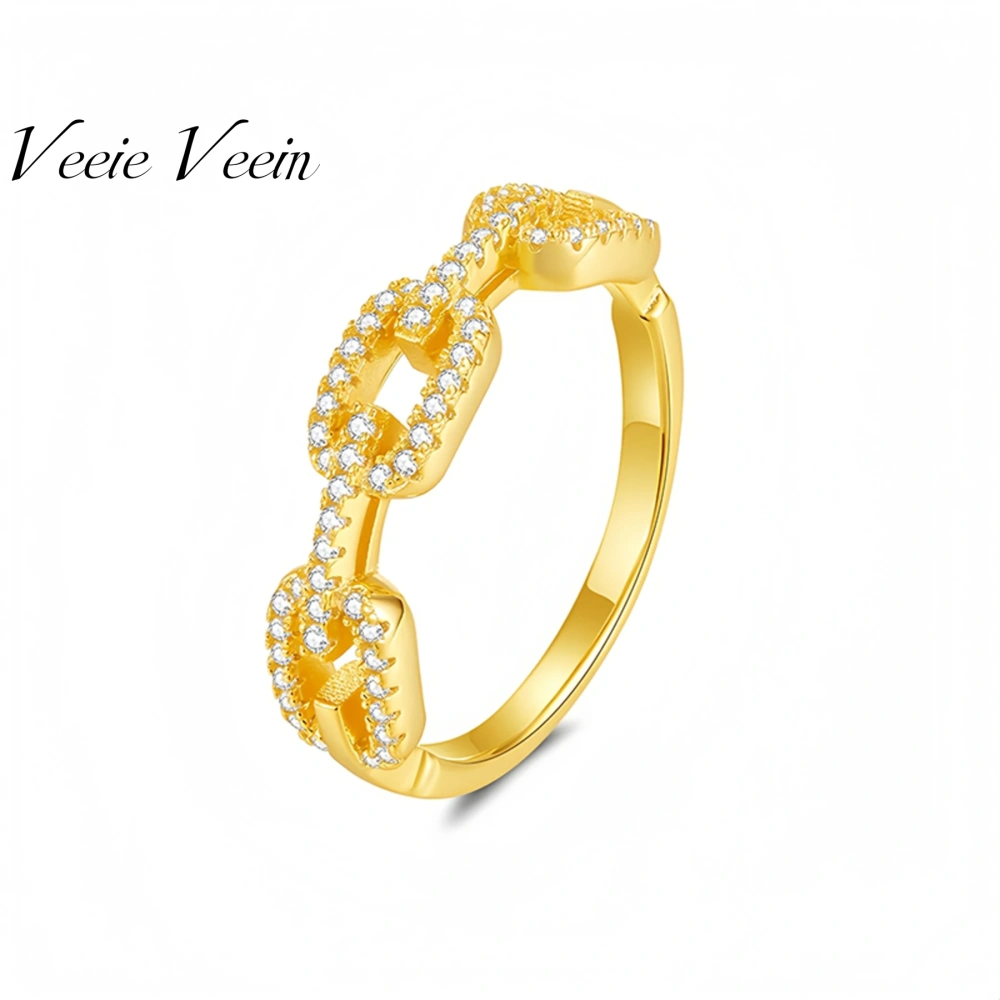 Veeie Veein Luxury Brand Moissanite Ring GRA Certificate S925 Trendy Shaped Engagement Fashion Women Ring Jewelry