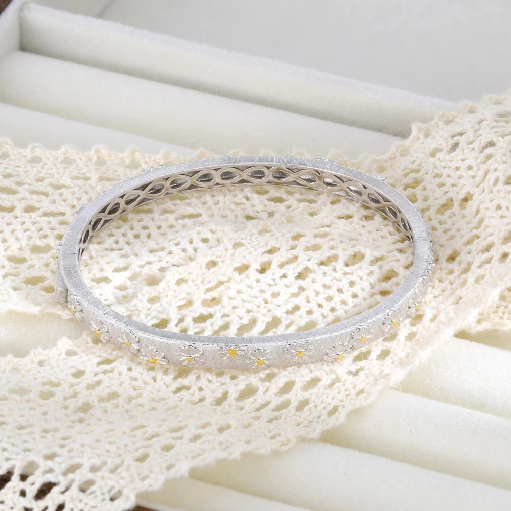 Mushan Luxury Brand The Silver S925 Pure Silver Daisy Pure Silver Bracelet  High Quality Hot Sale Women Jewelry