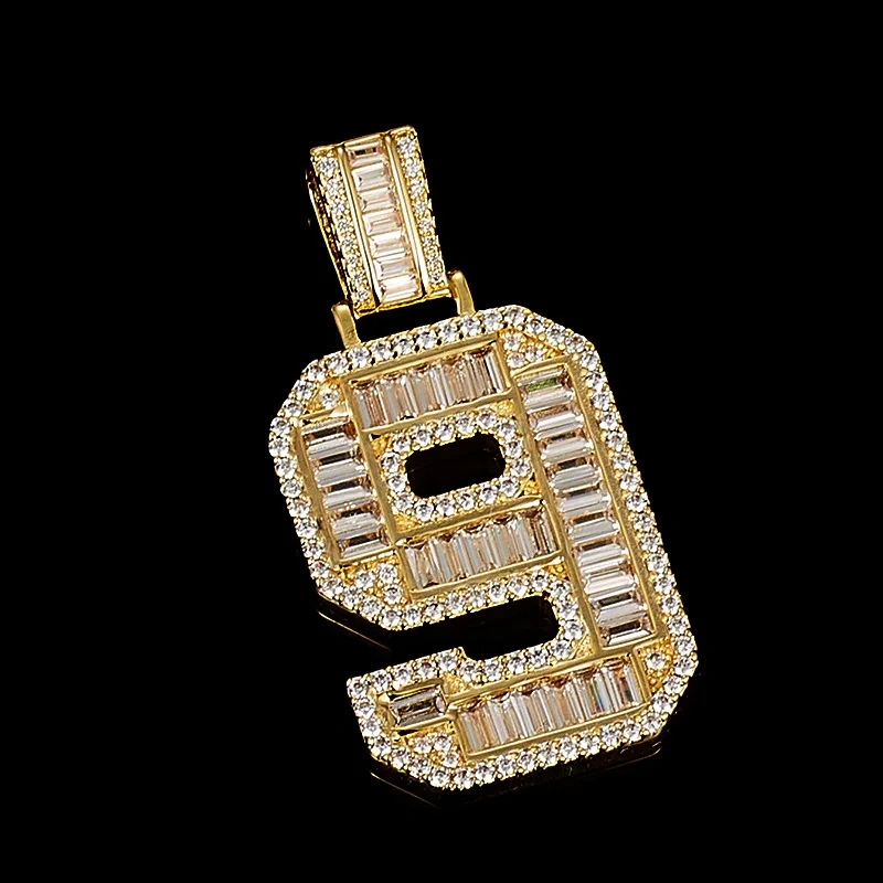 Veeie Veein Luxury Brand The New S925 Sterling Silver Necklace With Moissanite And Digital Pendant Necklace Jewelry