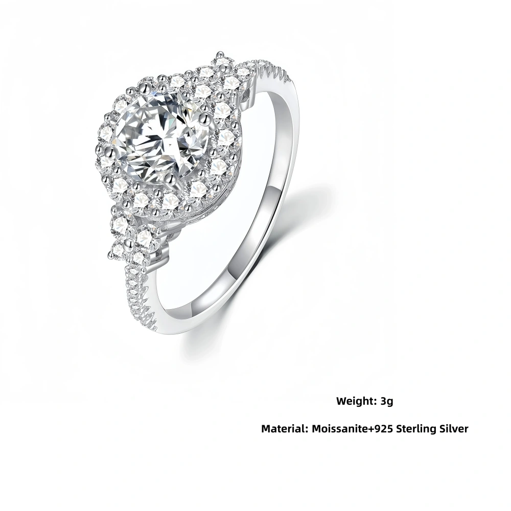 Veeie Veein Brand Luxury Brand Designer S925 Sterling Silver Moissanite GRA Certificate Rings For Women Stacked Women'S Ring