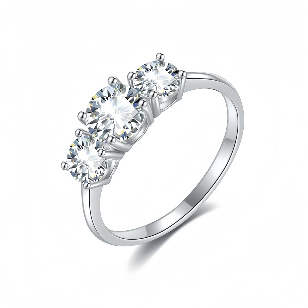 Veeie Veein Brand High Quality New Products S 925 Pure Silver Ring Woman GRA Certificate Moissanite Ring Jewelry