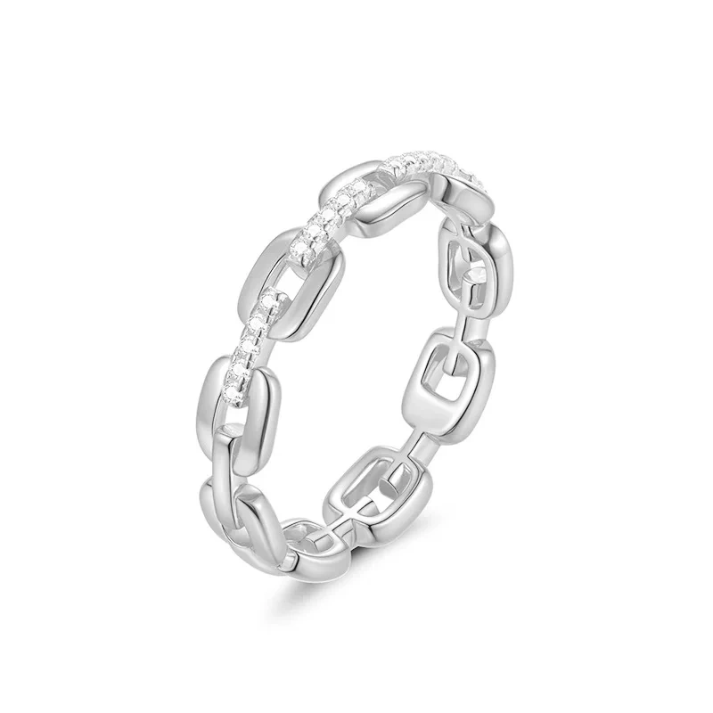 Veeie Veein Luxury Brand The S925 Sterling Silver Ring And Moissanite Ring Accessory Exude  Simple Fashionable And High-End Feel