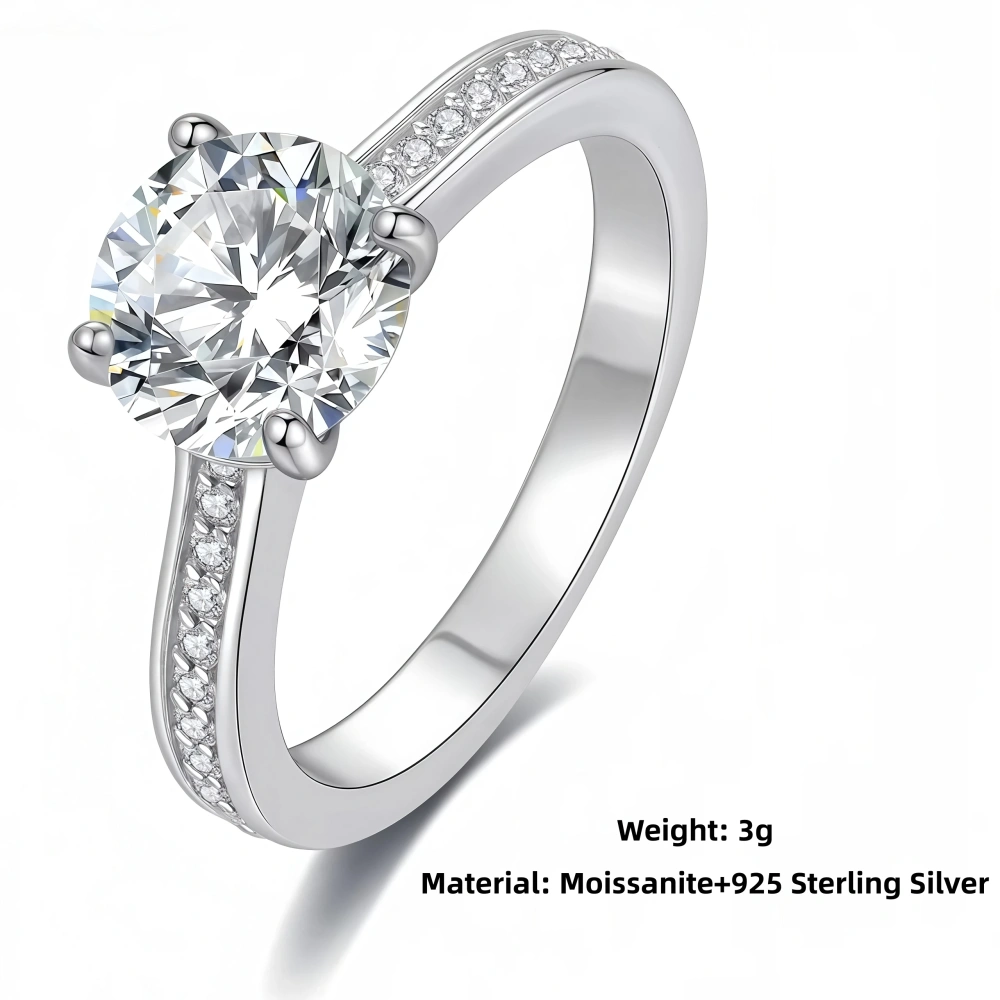 Veeie Veein Brand Luxury Brand Designer S925 Sterling Silver Ring GRA Certificate Mosang Fashion Jewelry For Women
