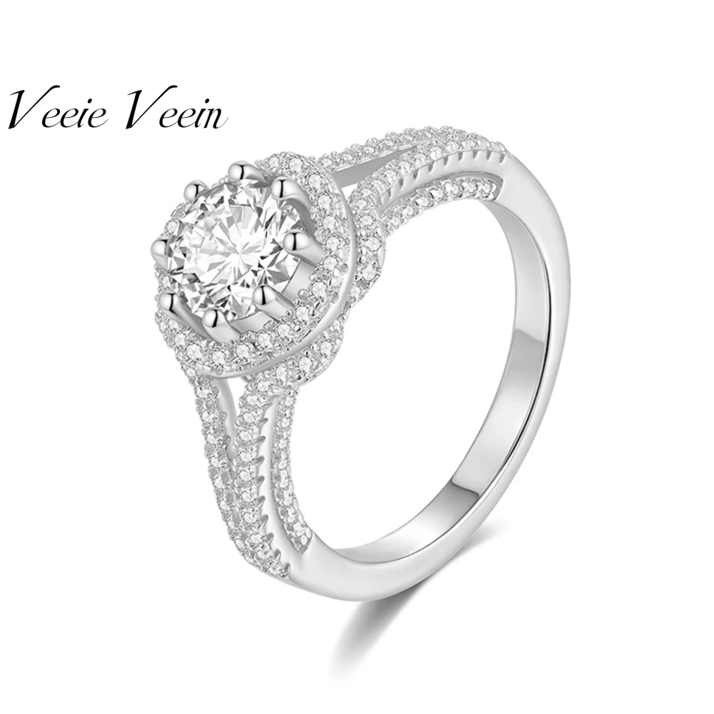 Veeie Veein Luxury Brand S925 Sterling Silver Ring Is Niche And Light Luxury Wedding GRA Certificate Ring Jewelry