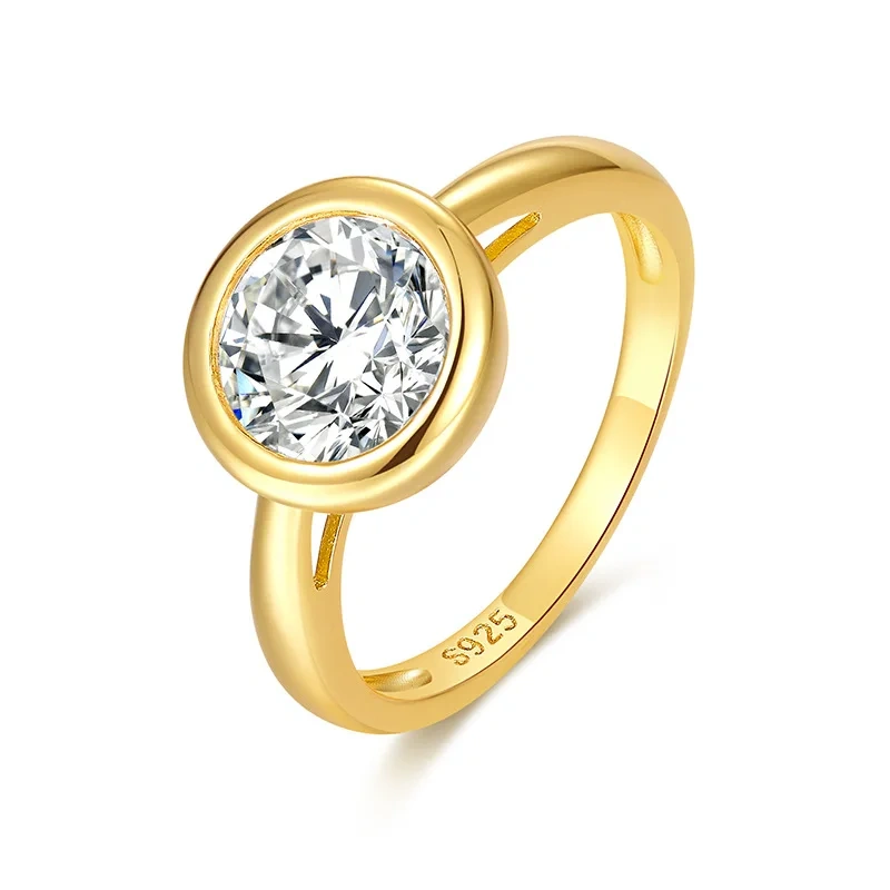 Veeie Veein Fashion Luxury Brand Designer S925 Sterling Silver Ring Moissanite GRA Certificate 1- 2 carats Ring Trend Ring