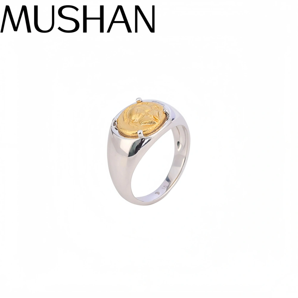 Mushan Luxury Brand Spartan Coin Ring For Women 18k Gold Plated 925 Sterling Silver Rings Fashion Jewelry Accessories