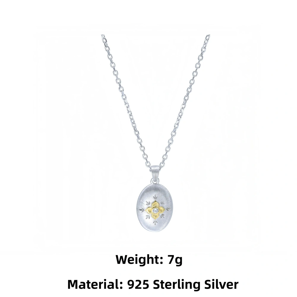 Mushan Luxury Brand High End Chain With Double Sided Octagonal Coffee Bean Pendant Necklace High Quality Necklace Jewelry