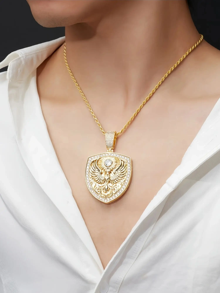 Veeie Veein Luxury Brand The Moissanite Necklace S925 Sterling Silver Retro Pendant Features  Light Luxury And High End Design