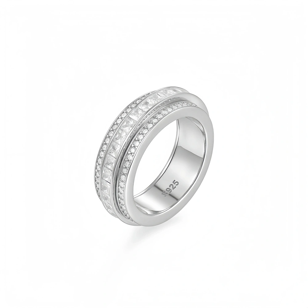 Veeie Veein Brand New Products New Products S925 Sterling Silver Moissanite Ring GRA Certificate Light Luxury Men Jewelry