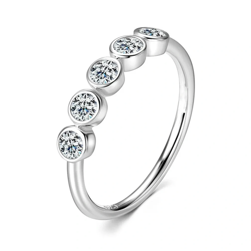 Veeie Veein Luxury Brand Minimalist Moissanite Ring GRA Certificate S925 Trendy Shaped Fashion Women Ring Jewelry