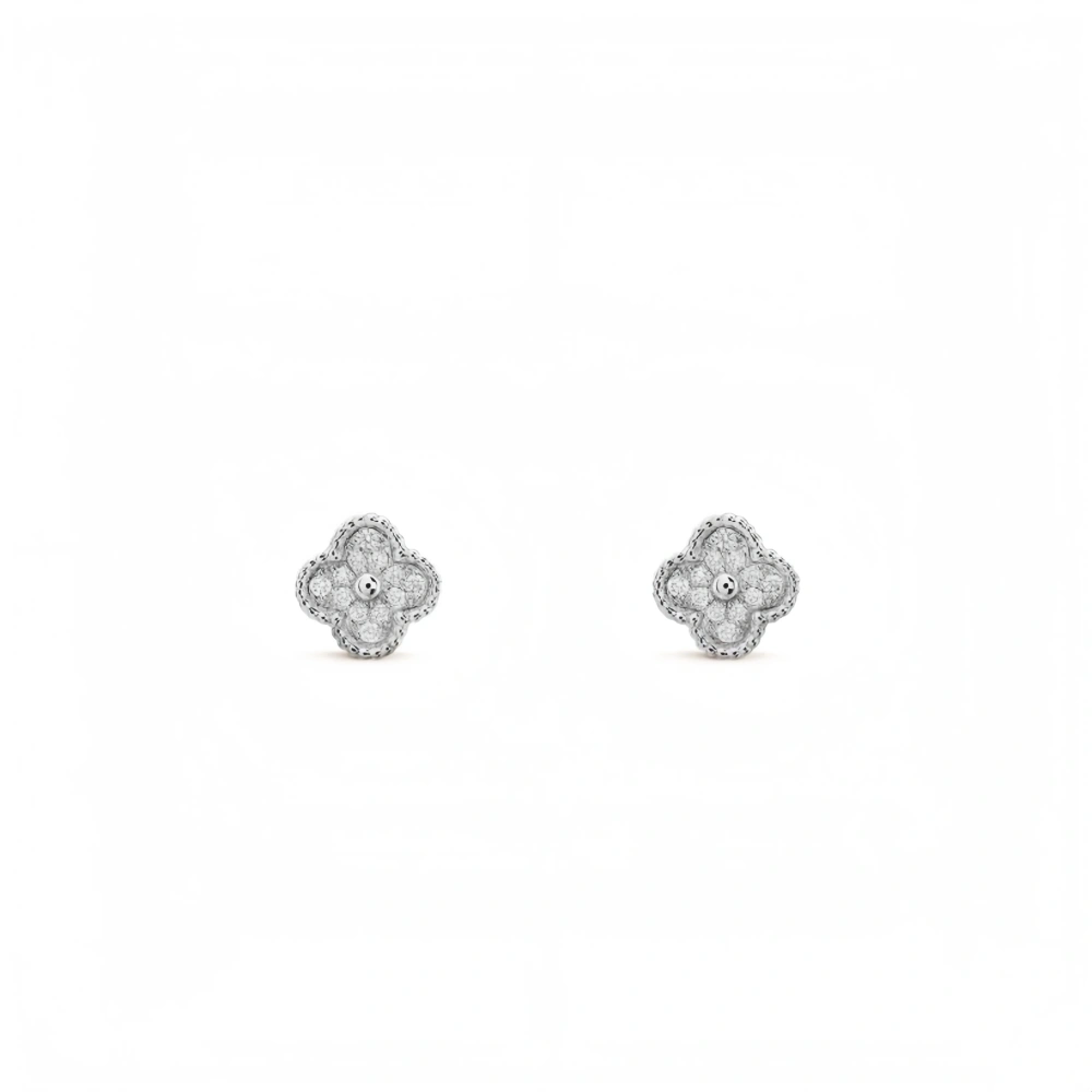 Mushan Luxury Brand Pure Silver High Version Four Leaf Clover Bracelet With Single Flower And Full Diamonds S925 Jewelry