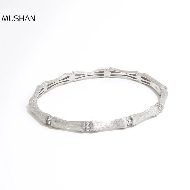 Mushan Luxury Brand Jie Jie High-Tech Chinese-Style Italian Brushed S925 Silver Gold-Plated Bracelet For Women