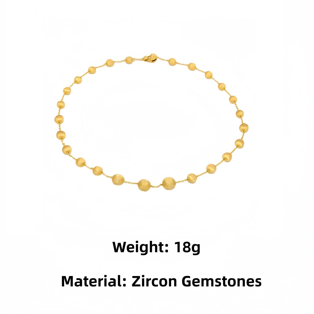 Mushan Luxury Brand New Style 925 Sterling Silver Brushed Ball Necklace High Quality For Women'S Collarbone Chain Jewelry