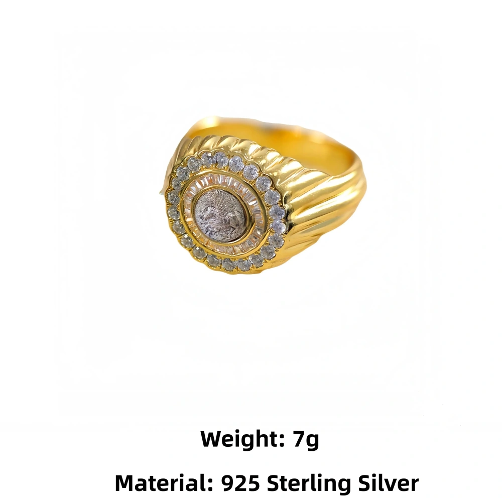 Mushan Luxury Brand New Style Of Ancient Coin Pegasus Ring From Set With S925 Pure Silver Throughout Ring Jewelry