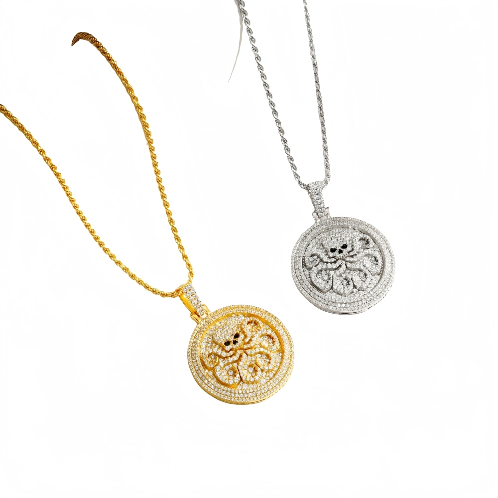 Veeie Veein Luxury Brand S925 Sterling Silver Necklace Light Luxury And High End Round Brand GRA Certificate Men S Jewelry