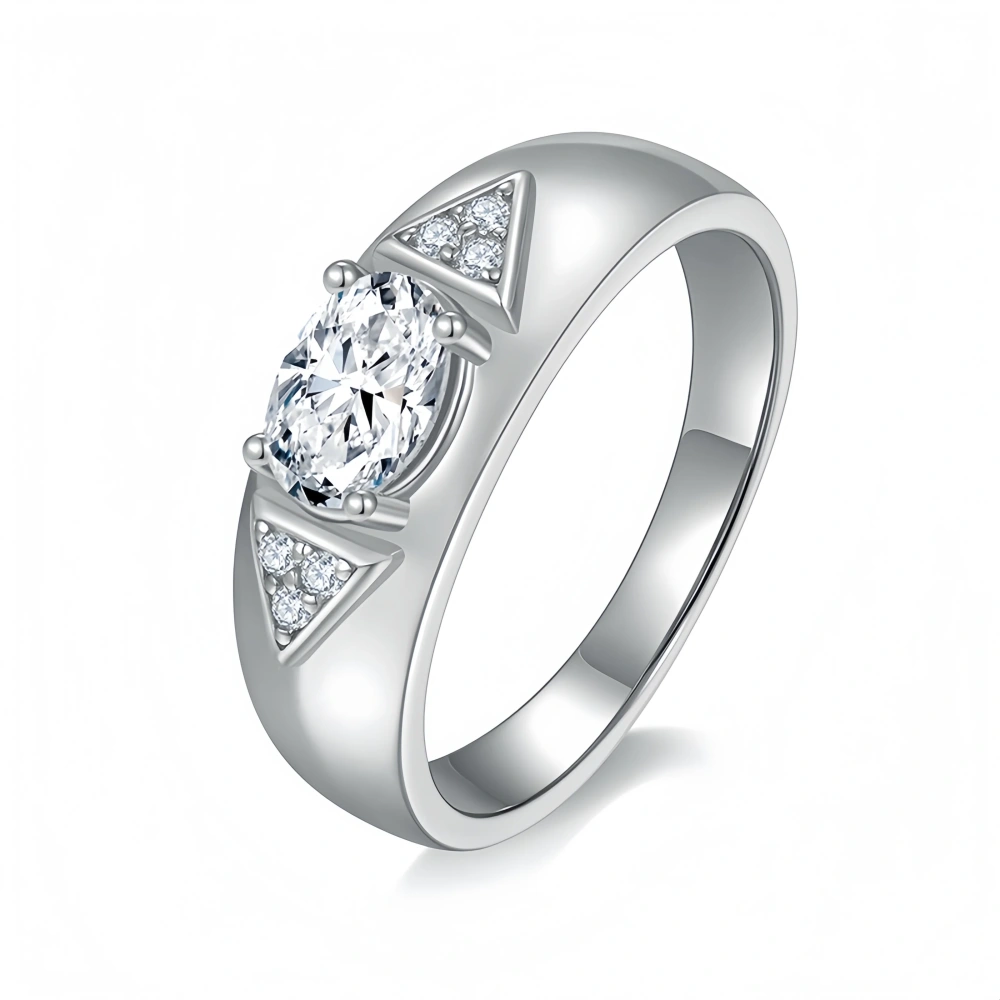 Veeie Veein Luxury Brand Fashion S925 Sterling Silver Ring For Women 1-Carat Moissanite  GRA Certificate  Ring Jewelry