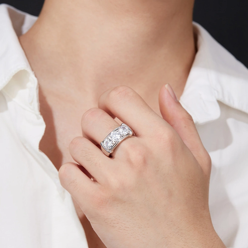 Veeie Veein Luxury Brand S925 Sterling Silver Ring Niche And High-End Ins Moissanite GRA Certificate Ring Accessory