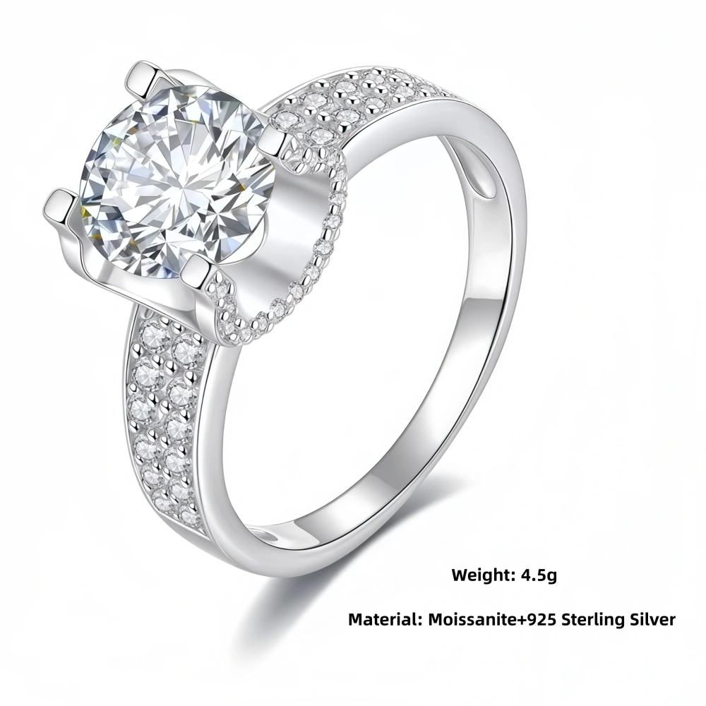 Veeie Veein Luxury Brand GRA Certificate Moissanite S925 Sterling Silver Rings From Europe And America Jewelry