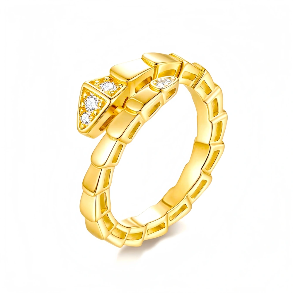 Veeie Veein Luxury Brand S925 Silver Spirit Snake Ring GRA Certificate Shangmosanite Couple Ring Snake Ring Bracelet Jewelry