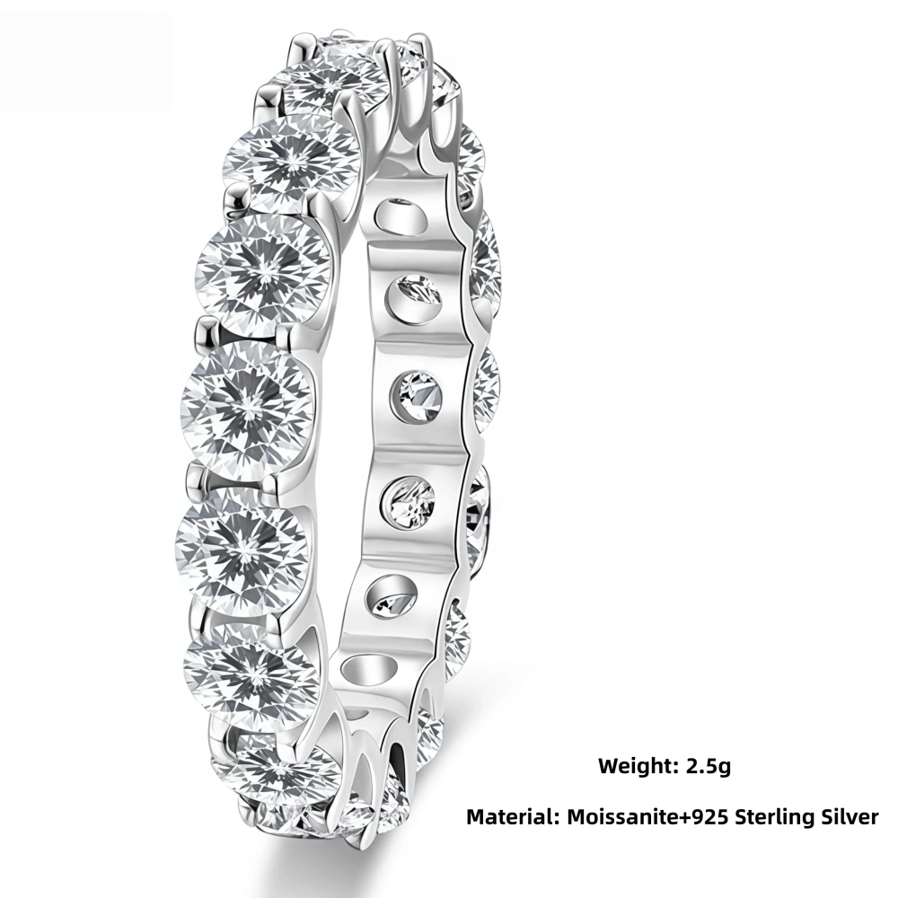 Veeie Veein Luxury Brand Newest Best-Selling S925 Sterling Silver Ring Full Circle Moissanite Ring For Women Ring