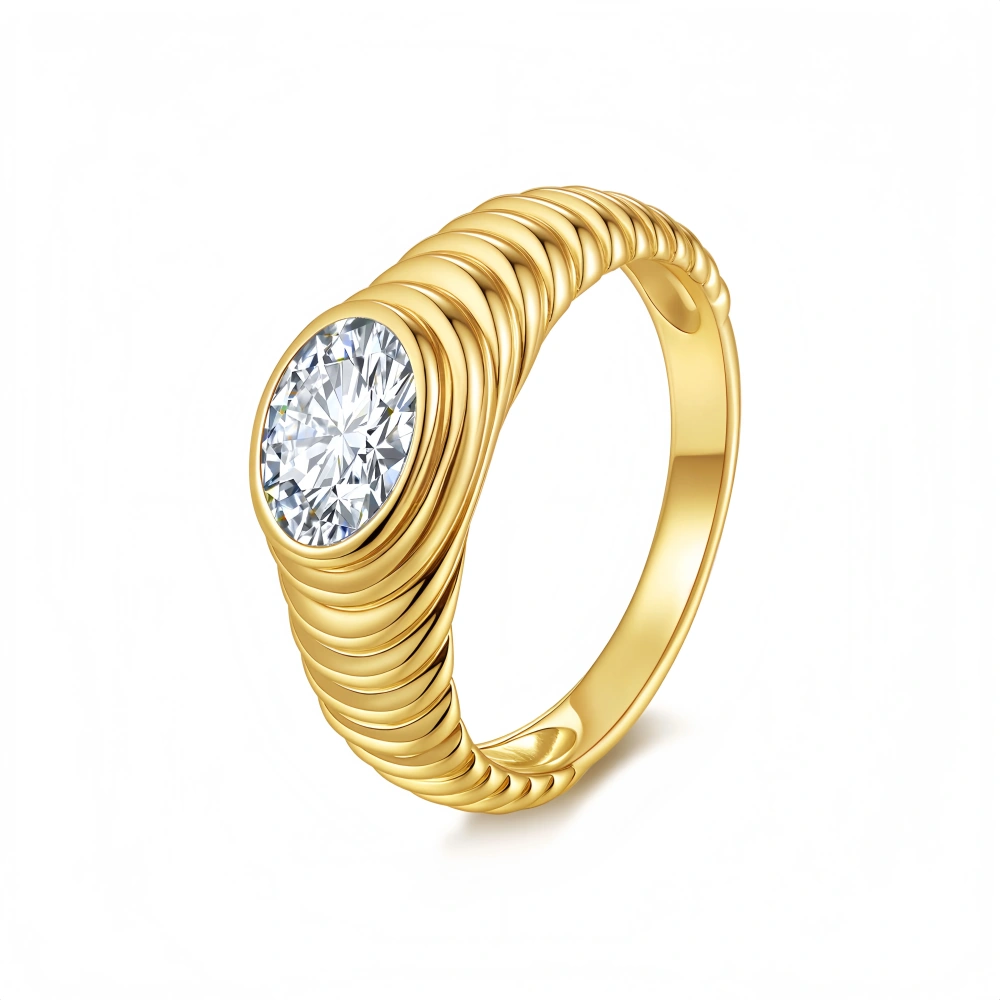 Veeie Veein Luxury Brand Hot Sales S925 Sterling Silver Ring With Moissanite  6*8 Oval Ring Women'S Thread Ring Jewelry