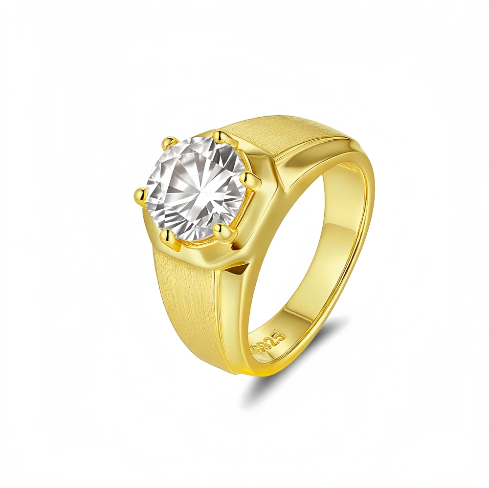 Veeie Veein Luxury Brand The S925 Sterling Silver Ring And Moissanite Ring Feature  Brushed Design That Shines With  Fashionable