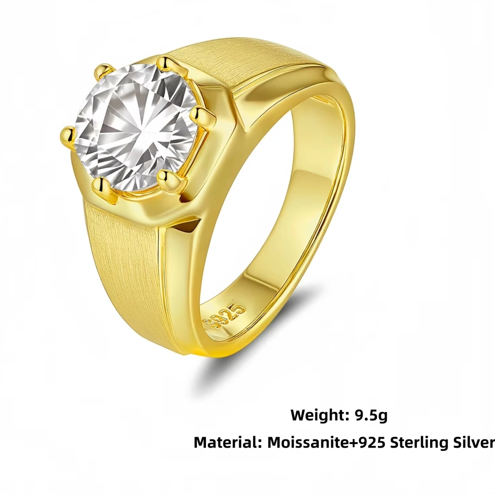 Veeie Veein Luxury Brand The S925 Sterling Silver Ring And Moissanite Ring Feature  Brushed Design That Shines With  Fashionable