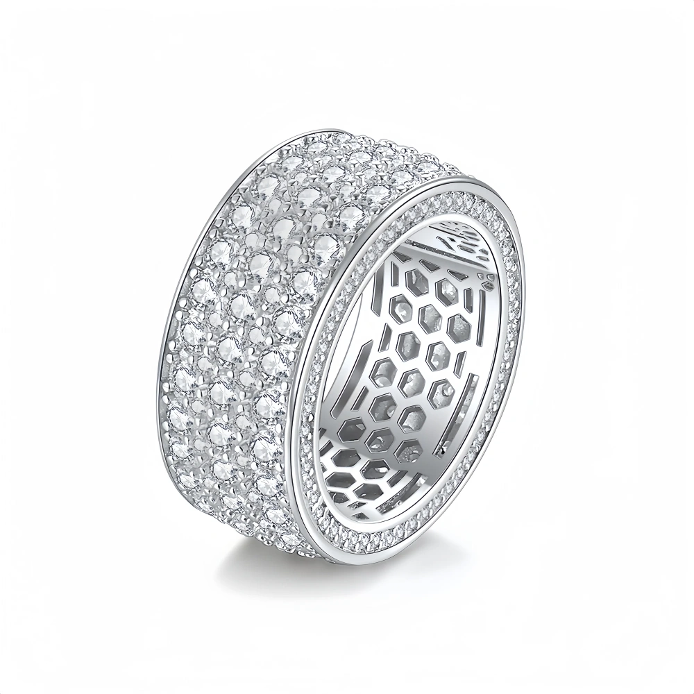 Veeie Veein Luxury Brand Classic New Products S925 Sterling Silver Moissanite Ring GRA Certificate Light Luxury Women  Jewelry