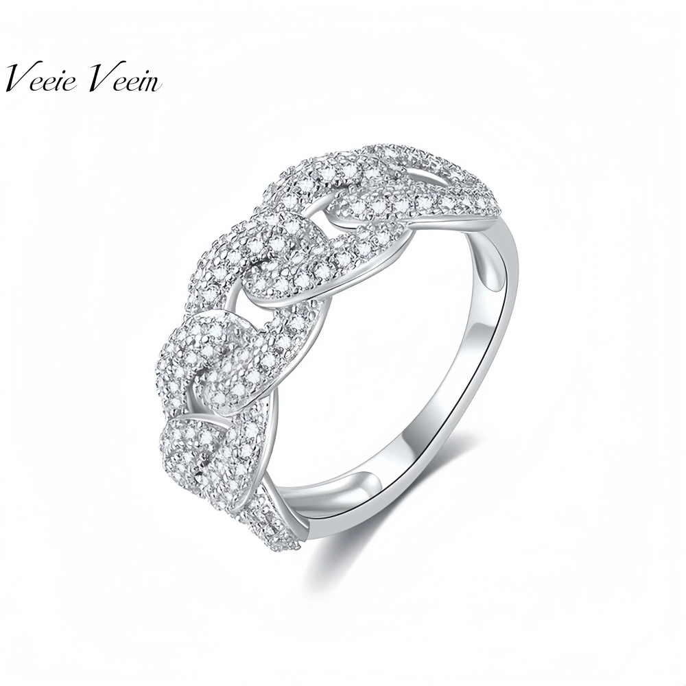Veeie Veein Luxury Brand Designer S 925 Sterling Silver Ring Stone A Half Men GRA Certificate Ring Jewelry