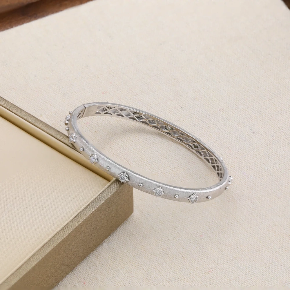 Mushan Luxury Brand Wire Drawing Craft Star Bracelet S925 925 Sterling Silver Bracelets For Women Fine Jewelry