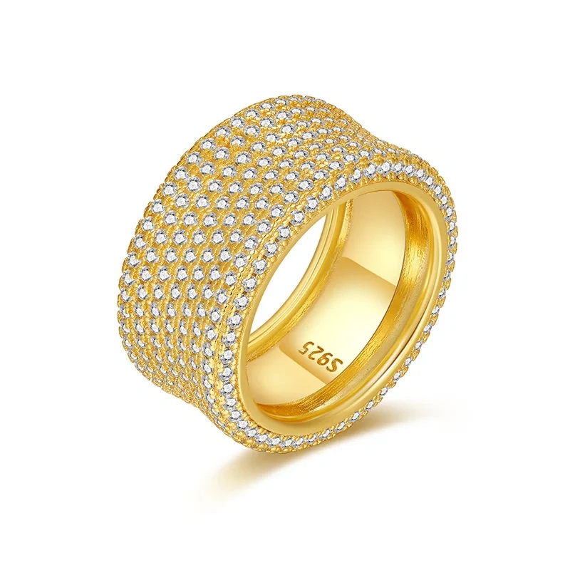 Veeie Veein Luxury Brand S925 Sterling Silver Men'S Ring Moissanite GRA Certificate Ring Starry Sky Trendy Accessory