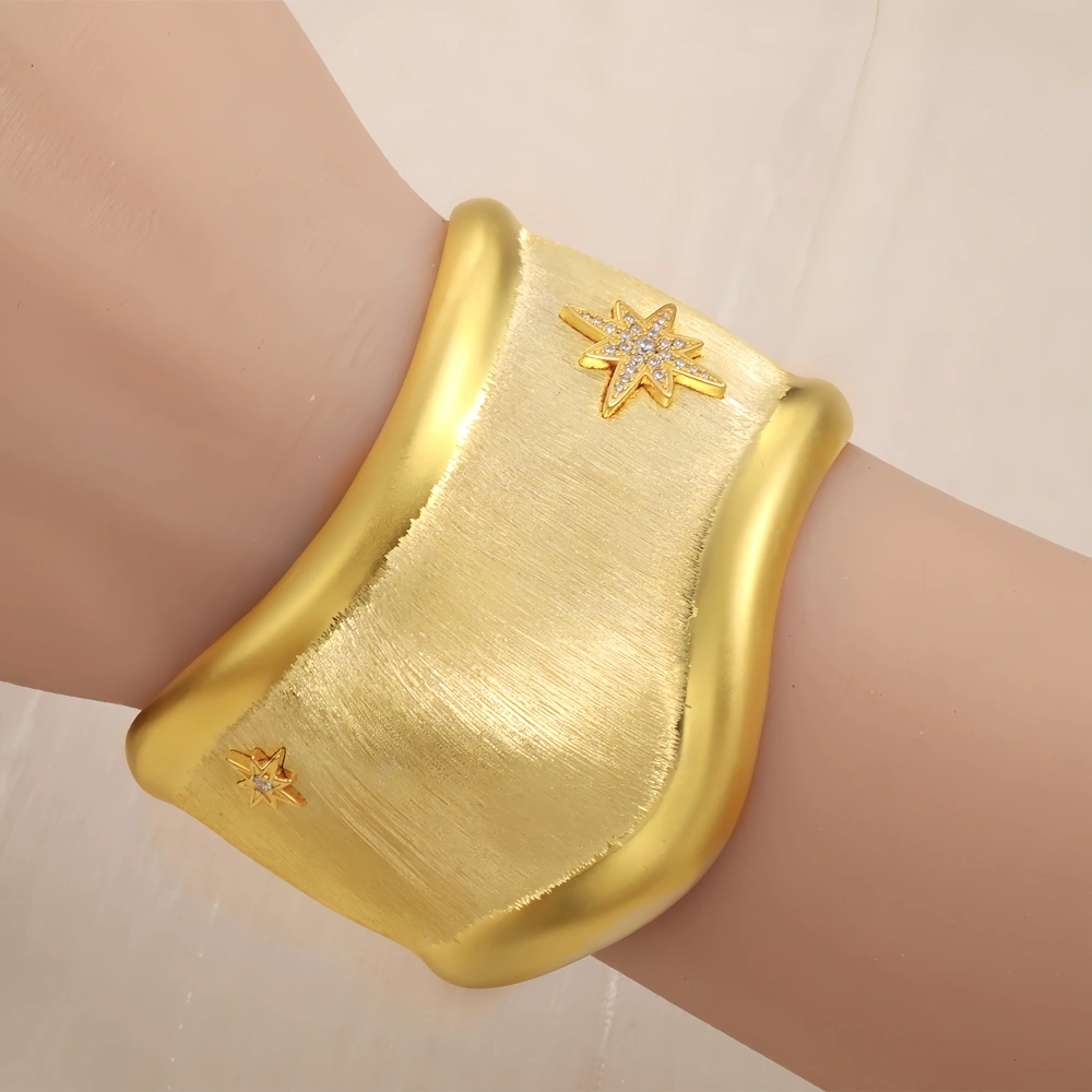 Mushan Luxury Brand High Quality Craftsmanship Eight Pointed Brushed Bracelet For Women Summer New Six Pointed Star Jewelry