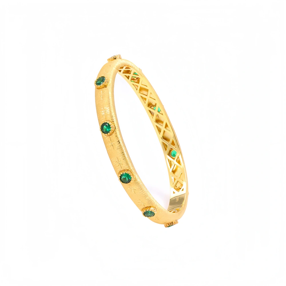 Mushan Luxury Brand 18K Gold Plated Starry Brushed Gemstones Zircon Bracelet 925 Sterling Silver Bracelets Fine Jewelry