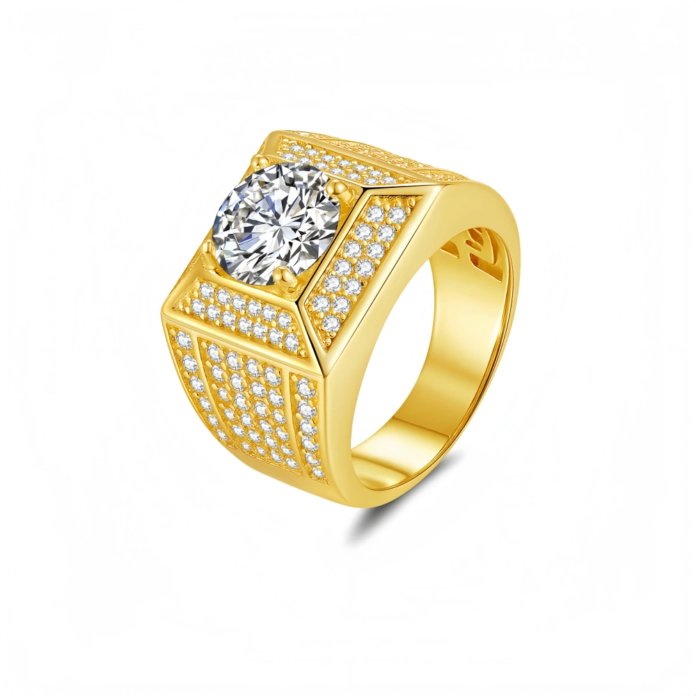 Veeie Veein Luxury Brand Designer High Quality Designer S 925 Sterling Silver Ring Stone 2-Carat Men GRA Certificate Ring