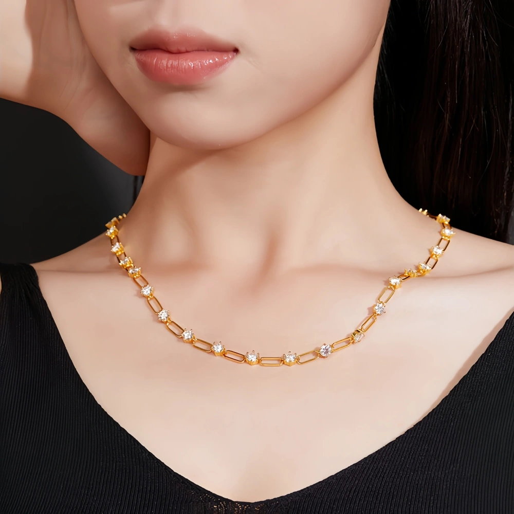 Veeie Veein Luxury Brand High Quality S925 Sterling Silver GRA Certificate Necklace Women Party Necklace Pendant Jewelry