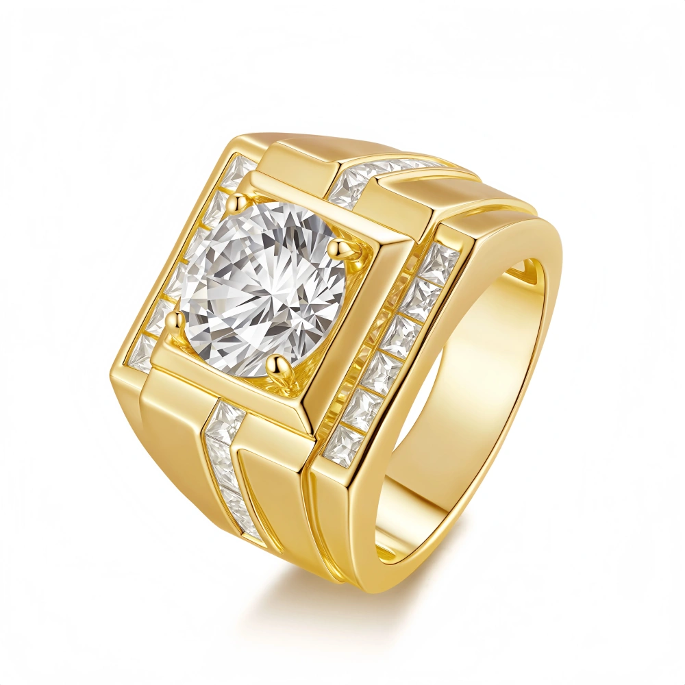 Veeie Veein Luxury Brand Products GRA Certificate S 925 Sterling Silver Inlaid Irregular-Shaped 4CT Moissanite Ring Jewelry
