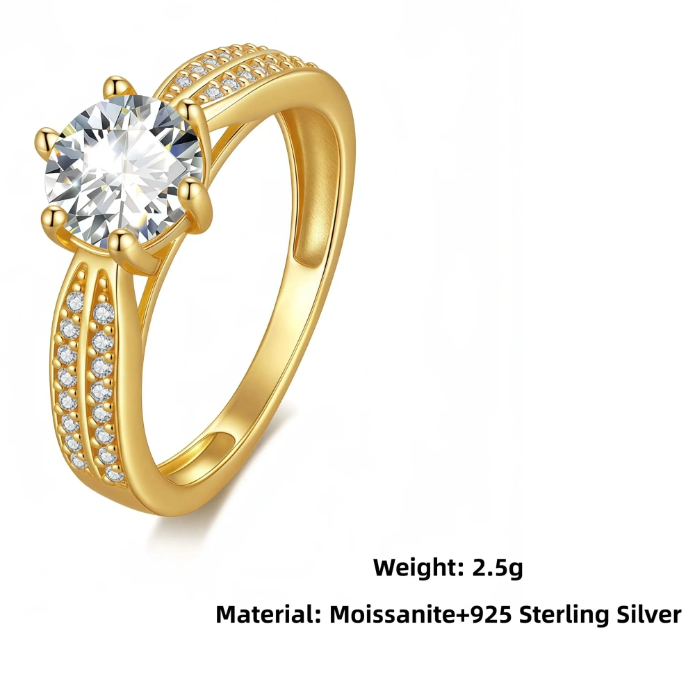 Veeie Veein Luxury Brand  Moissanite Ring GRA Certificate S925 Sterling Silver Light Luxury Women Luxury Bridal Ring Jewelry