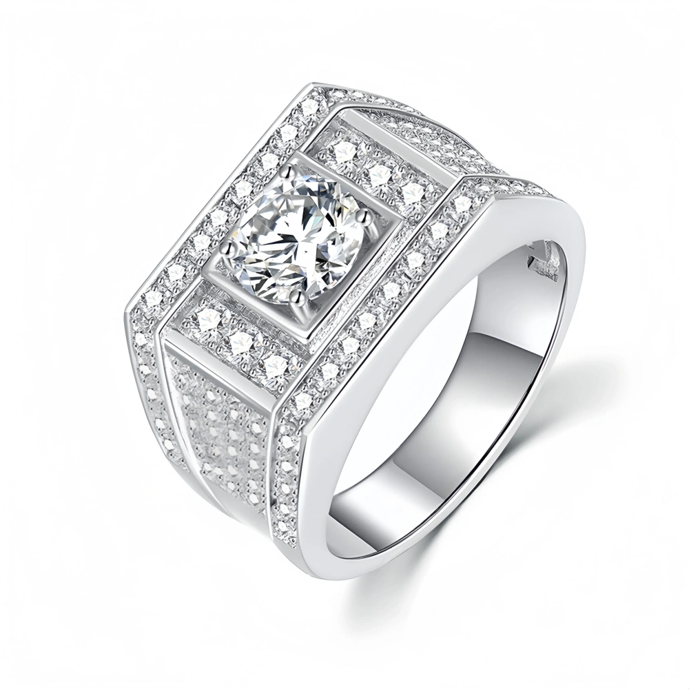 Veeie Veein Brand S925 Sterling Silver Women Ring Moissanite 1 Carat Moissanite Starry Ring GRA Certificate  Ring Jewelry